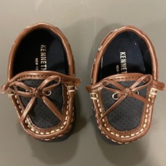 Kenneth Cole Navy Baby Loafers - Picture 1 of 3